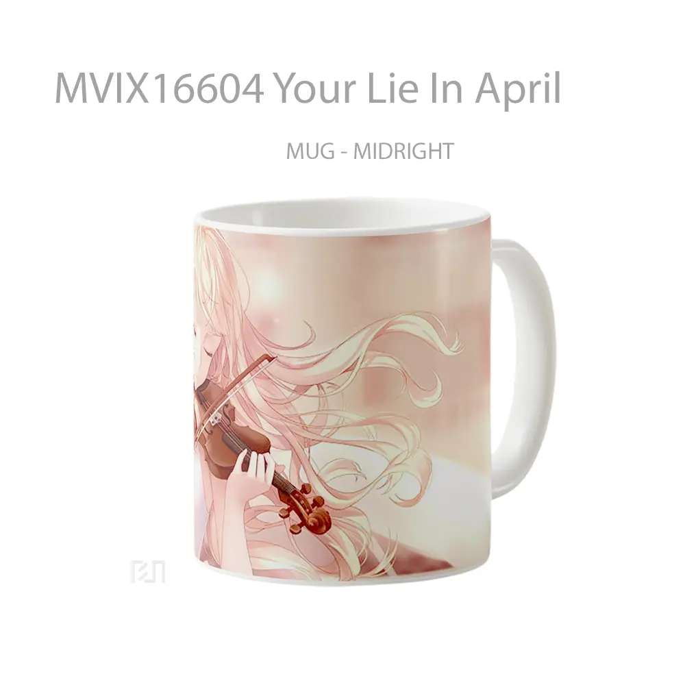 Mug Your Lie In April Full Wrap Lanscape - All-side / Desain