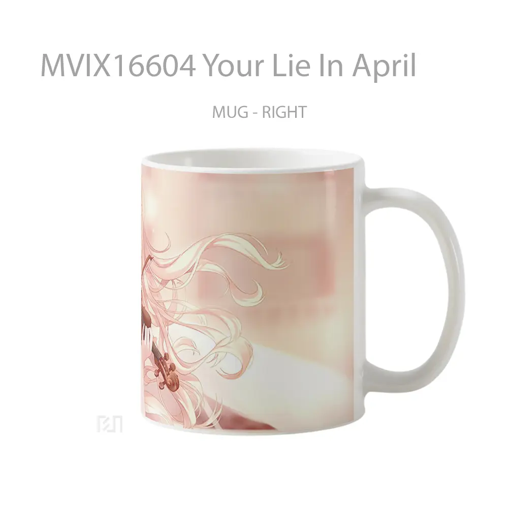 Mug Your Lie In April Full Wrap Lanscape - All-side / Desain