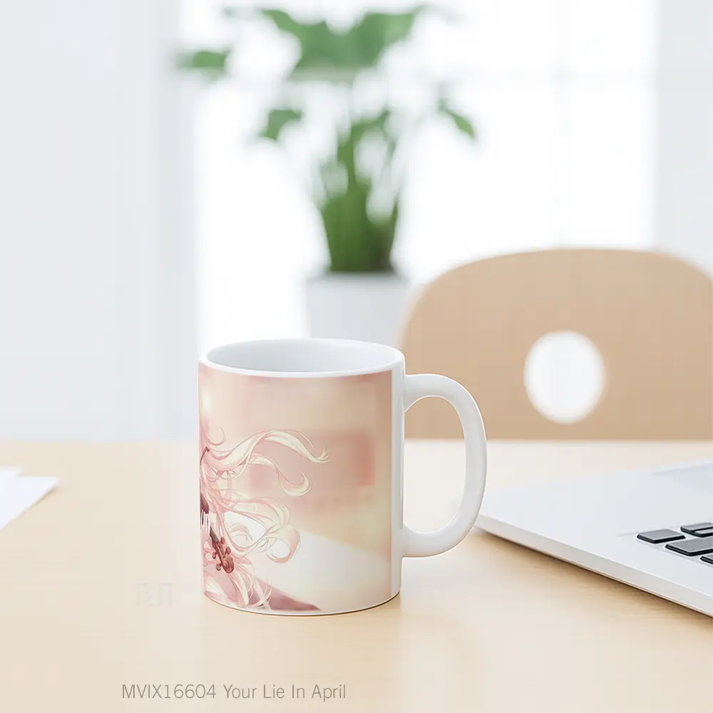 Mug Your Lie In April Full Wrap Lanscape - All-side / Desain