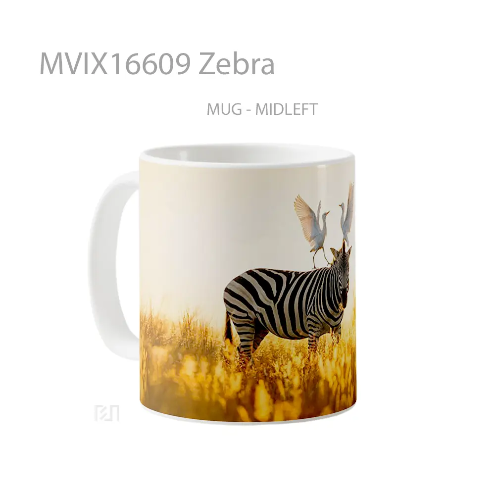 Mug Zebra Full Wrap Lanscape - All-side / Desain