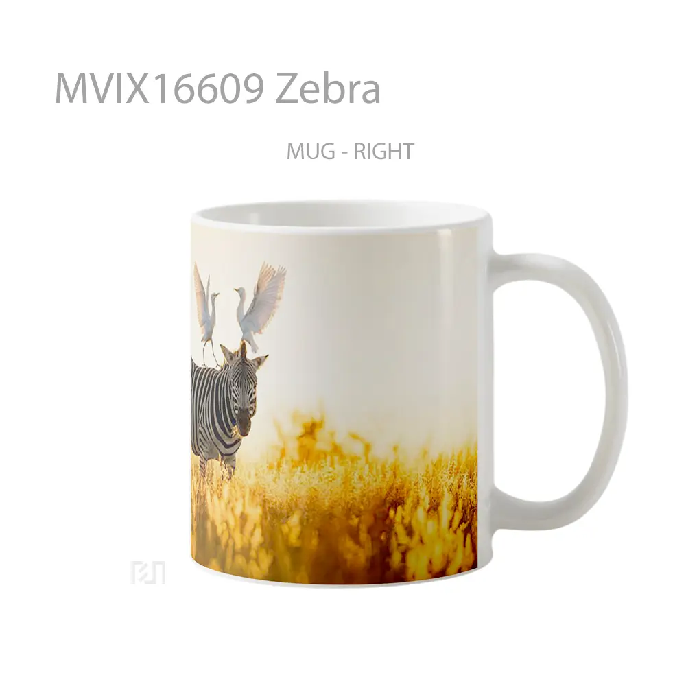 Mug Zebra Full Wrap Lanscape - All-side / Desain
