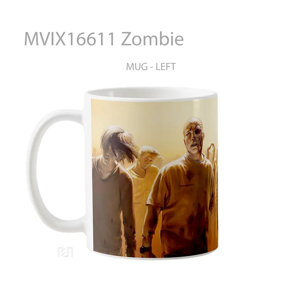 Mug Zombie Full Wrap Lanscape - All-side / Desain
