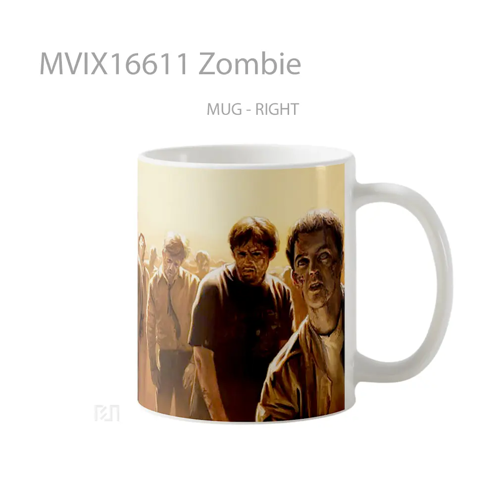 Mug Zombie Full Wrap Lanscape - All-side / Desain