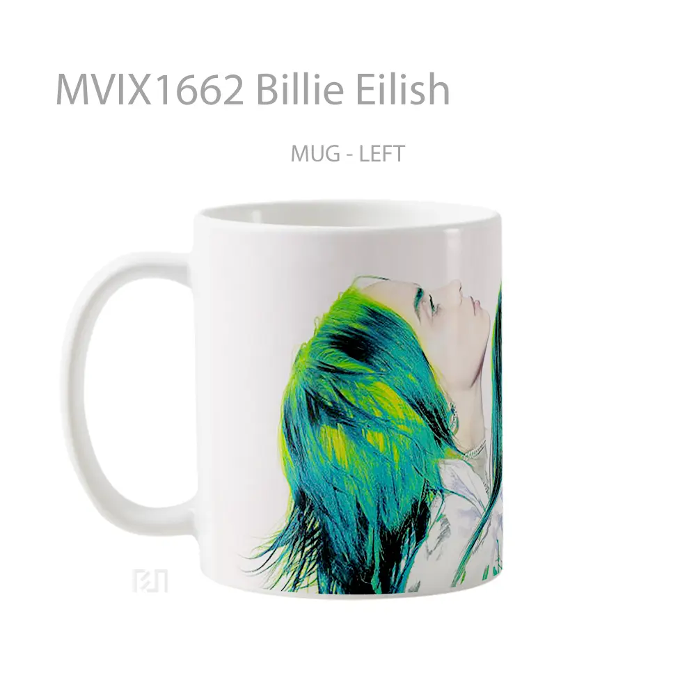 Mug Billie Eilish Full Wrap Lanscape - All-side / Desain