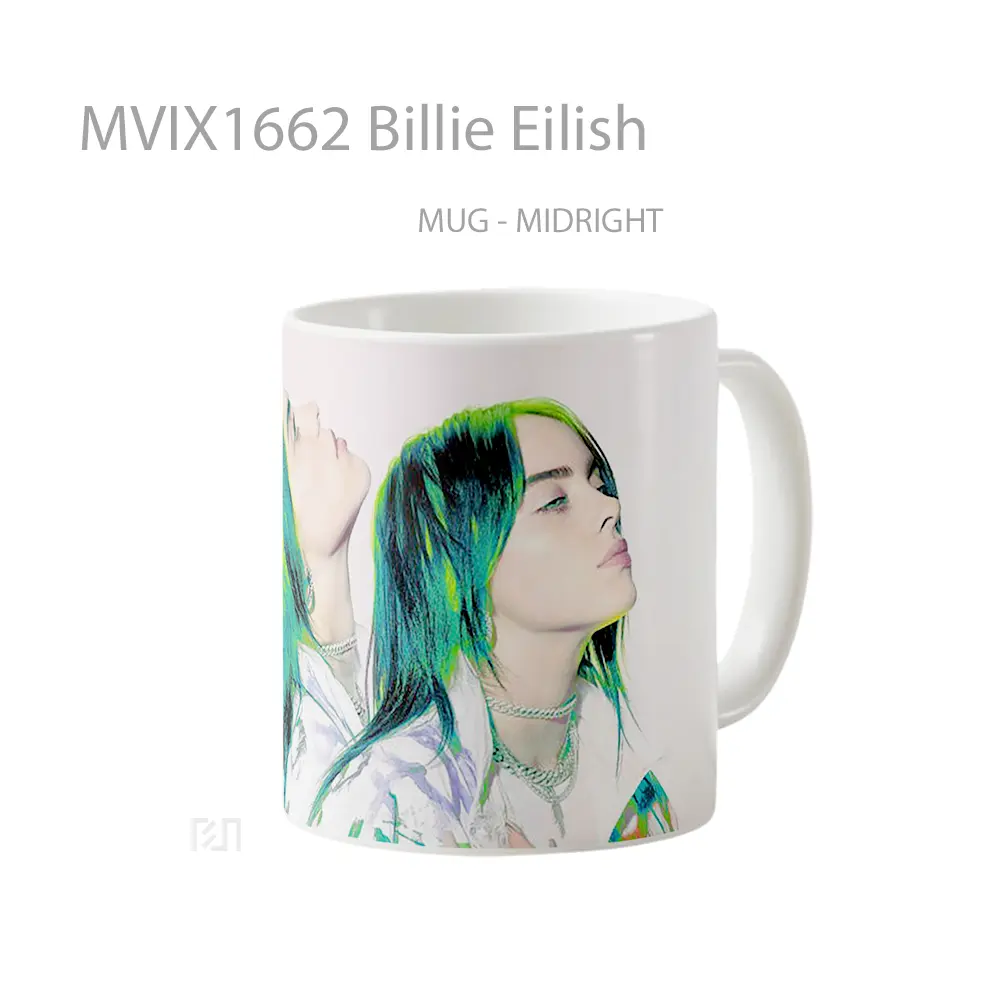 Mug Billie Eilish Full Wrap Lanscape - All-side / Desain
