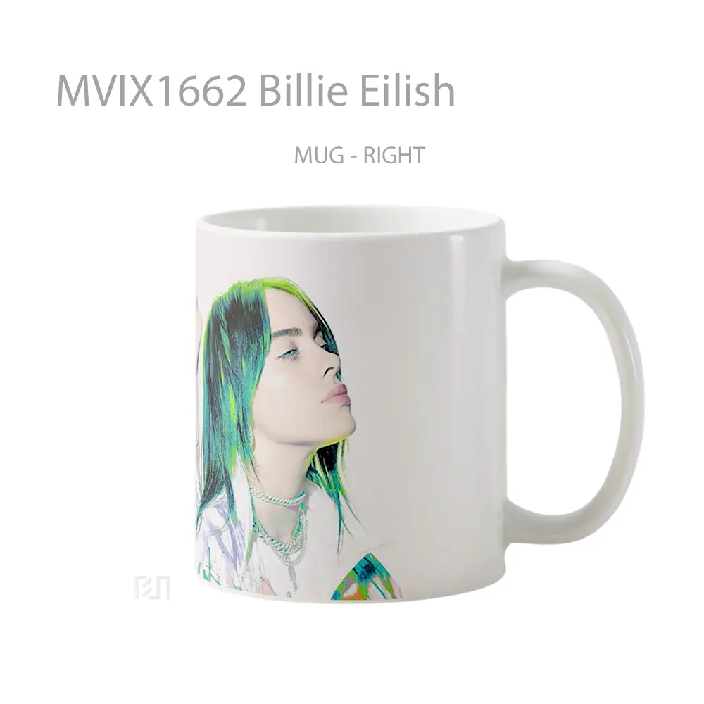 Mug Billie Eilish Full Wrap Lanscape - All-side / Desain