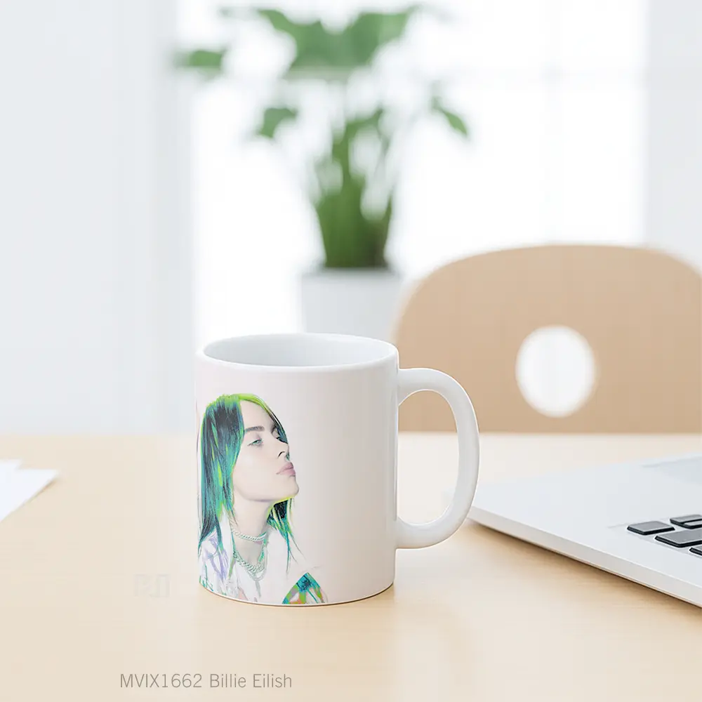 Mug Billie Eilish Full Wrap Lanscape - All-side / Desain