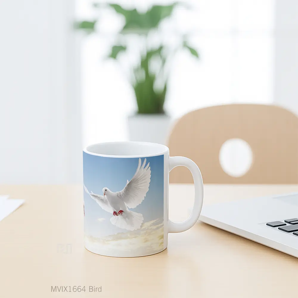 Mug Bird Full Wrap Lanscape - All-side / Desain