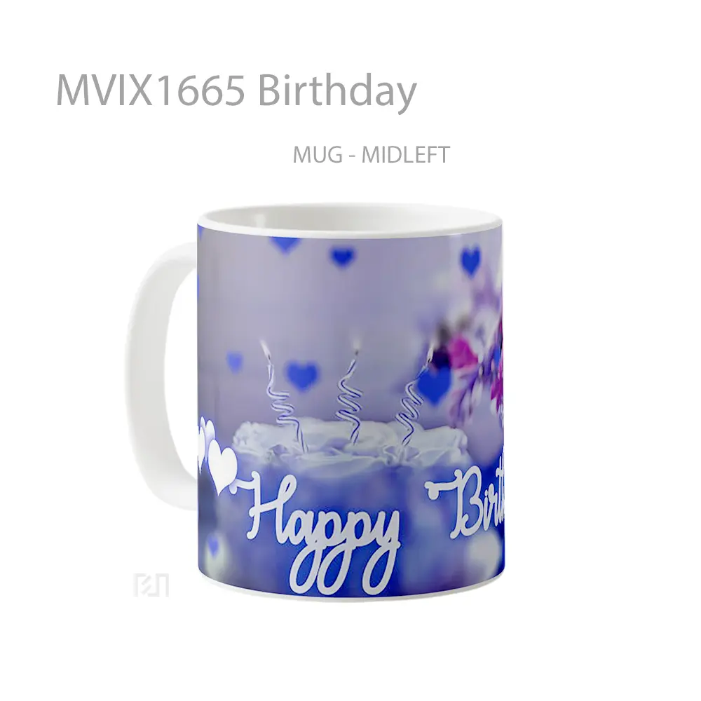 Mug Birthday Full Wrap Lanscape - All-side / Desain