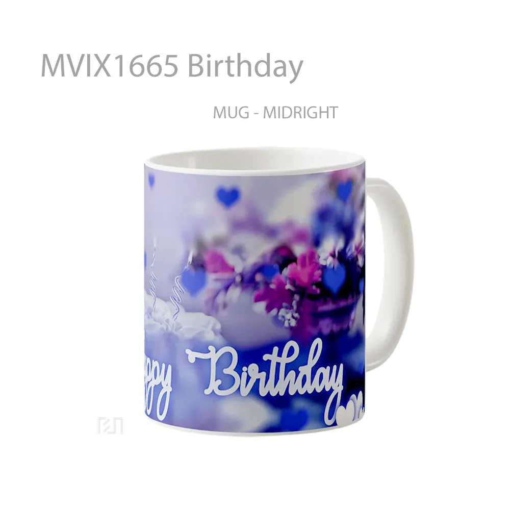 Mug Birthday Full Wrap Lanscape - All-side / Desain