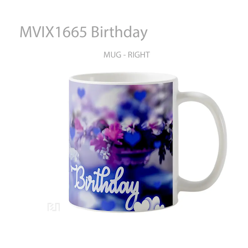 Mug Birthday Full Wrap Lanscape - All-side / Desain