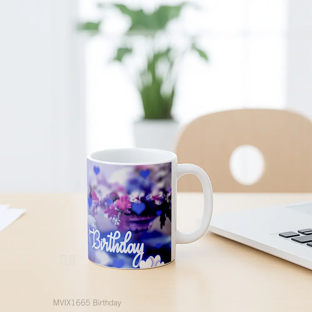 Mug Birthday Full Wrap Lanscape - All-side / Desain