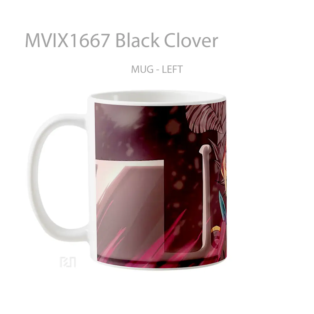 Mug Black Clover Full Wrap Lanscape - All-side / Desain