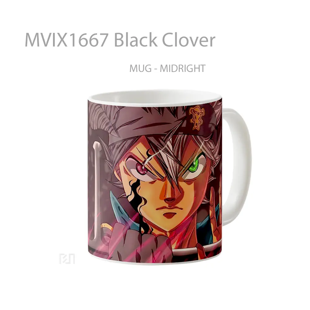 Mug Black Clover Full Wrap Lanscape - All-side / Desain