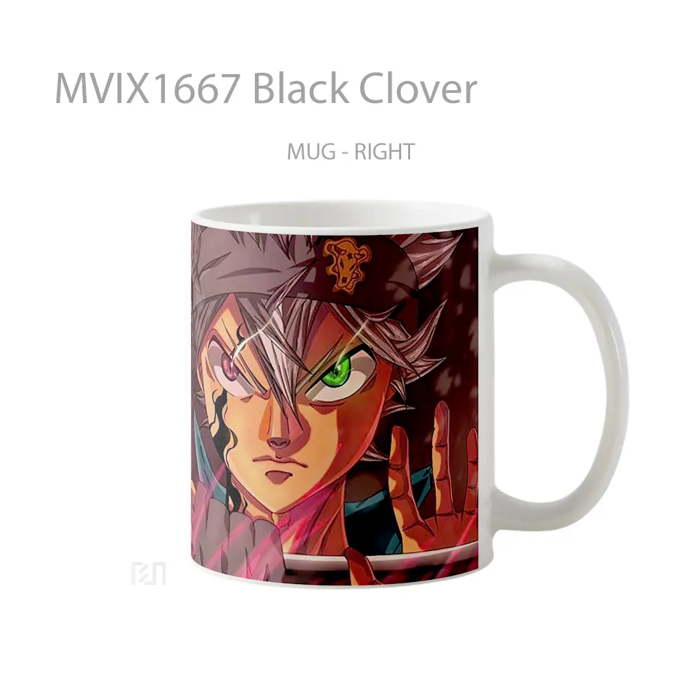 Mug Black Clover Full Wrap Lanscape - All-side / Desain