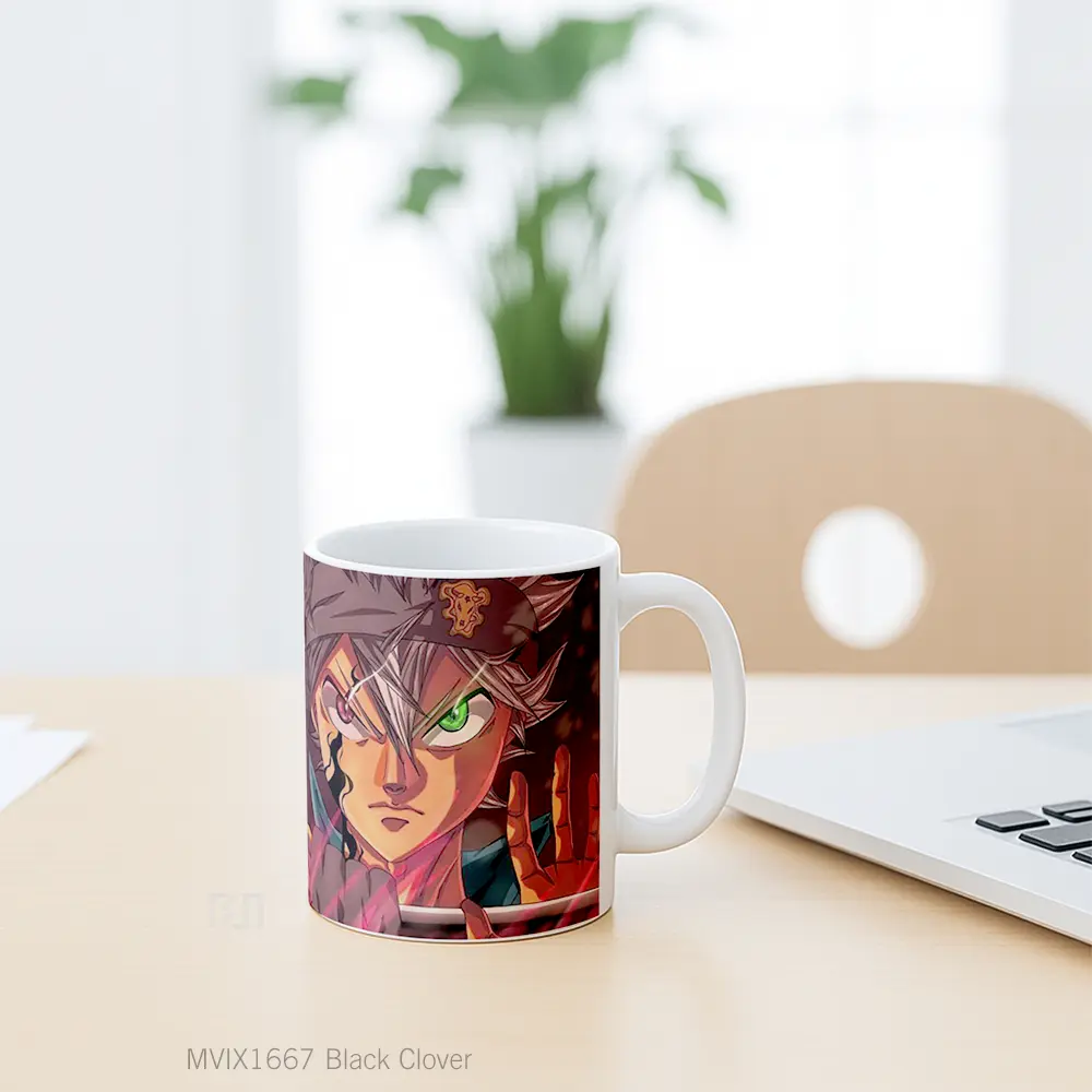 Mug Black Clover Full Wrap Lanscape - All-side / Desain