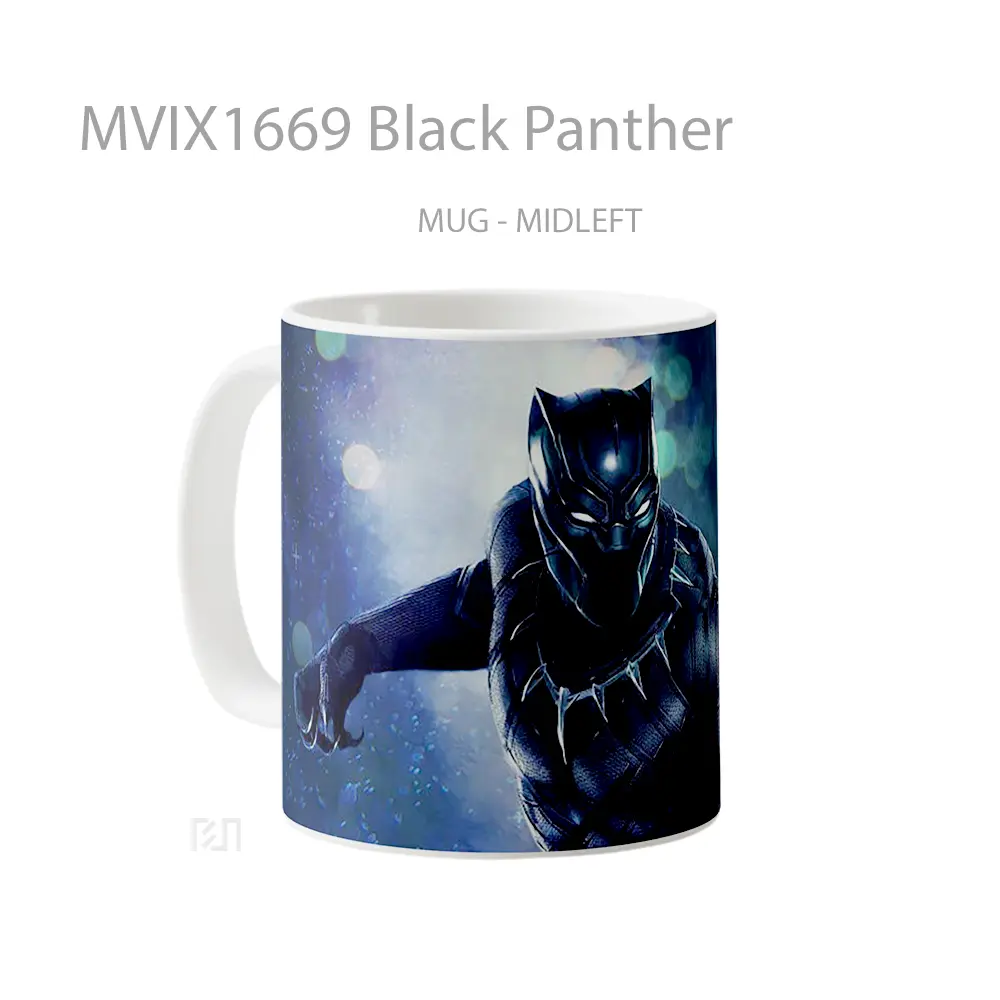 Mug Black Panther Full Wrap Lanscape - All-side / Desain