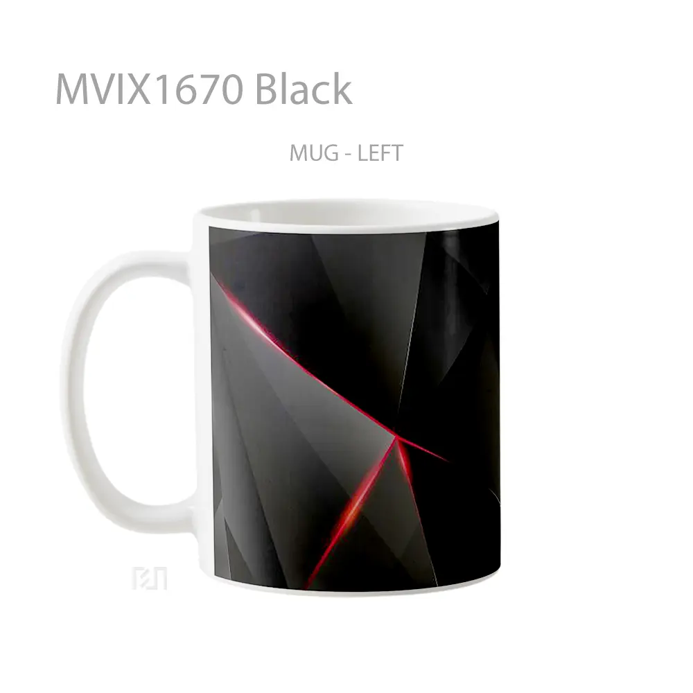 Mug Black Full Wrap Lanscape - All-side / Desain