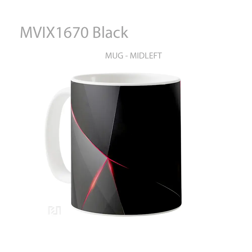 Mug Black Full Wrap Lanscape - All-side / Desain