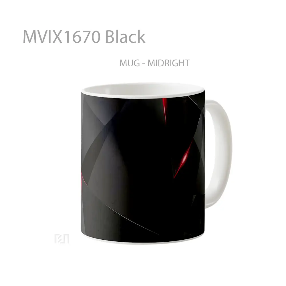 Mug Black Full Wrap Lanscape - All-side / Desain