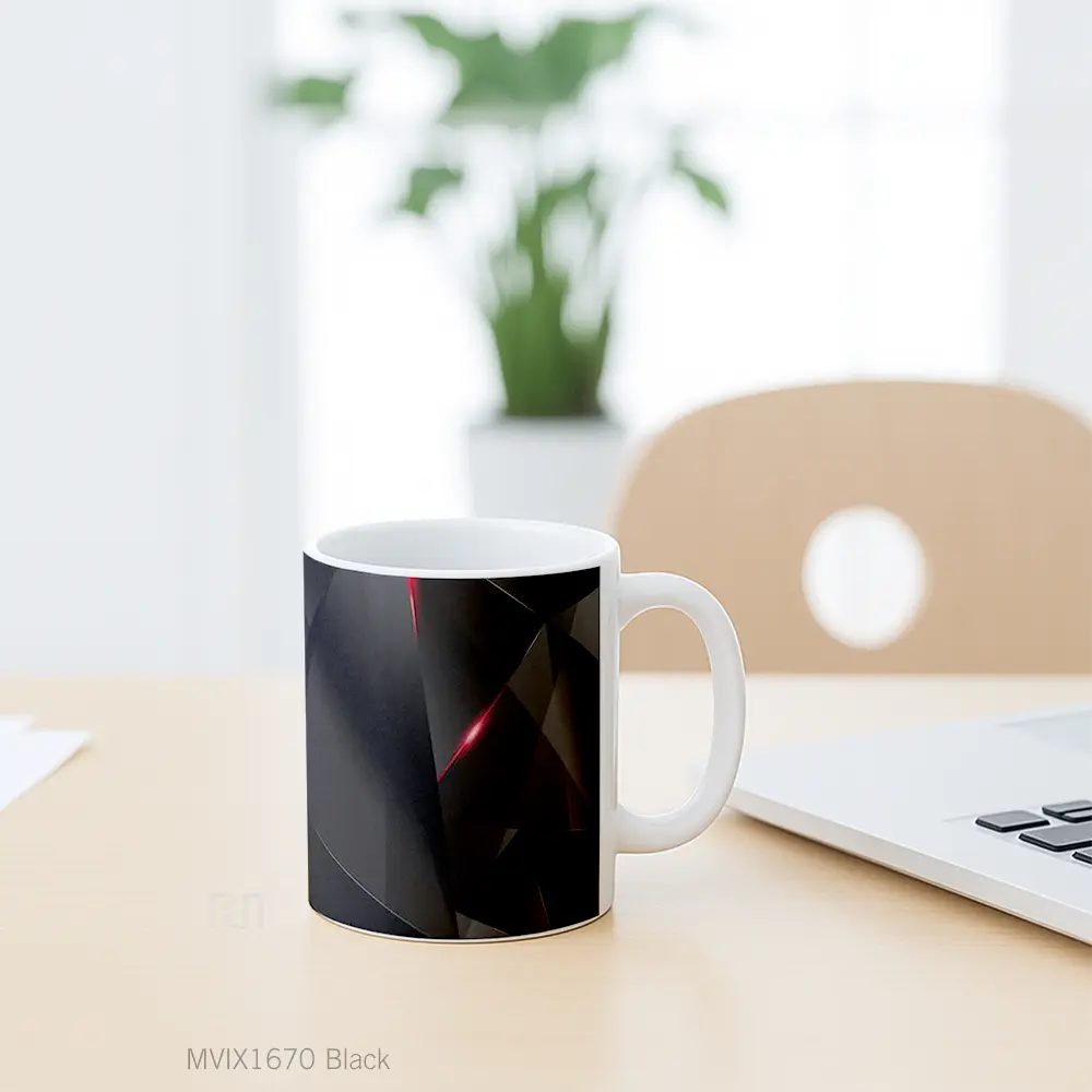 Mug Black Full Wrap Lanscape - All-side / Desain
