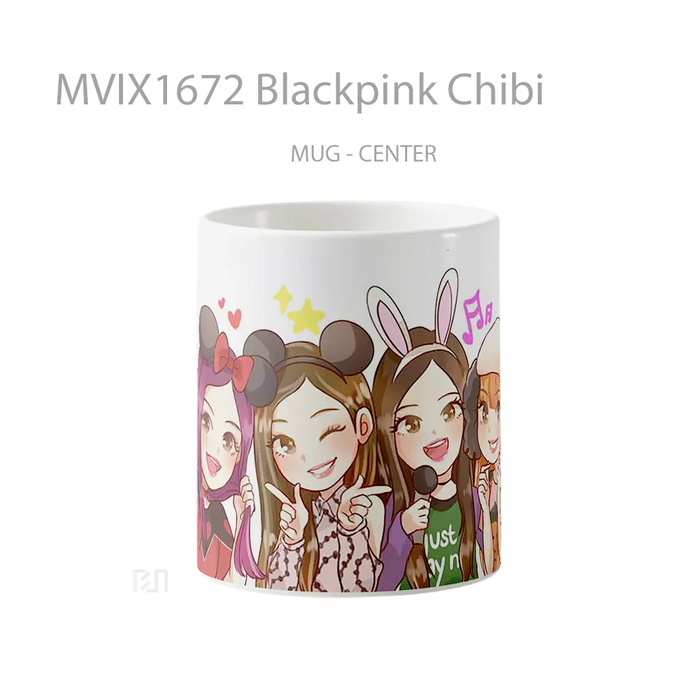 Mug Blackpink Chibi Full Wrap Lanscape