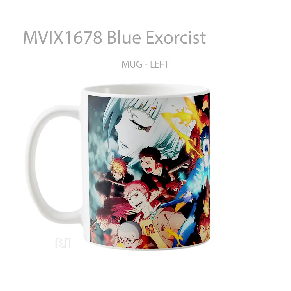 Mug Blue Exorcist Full Wrap Lanscape - All-side / Desain