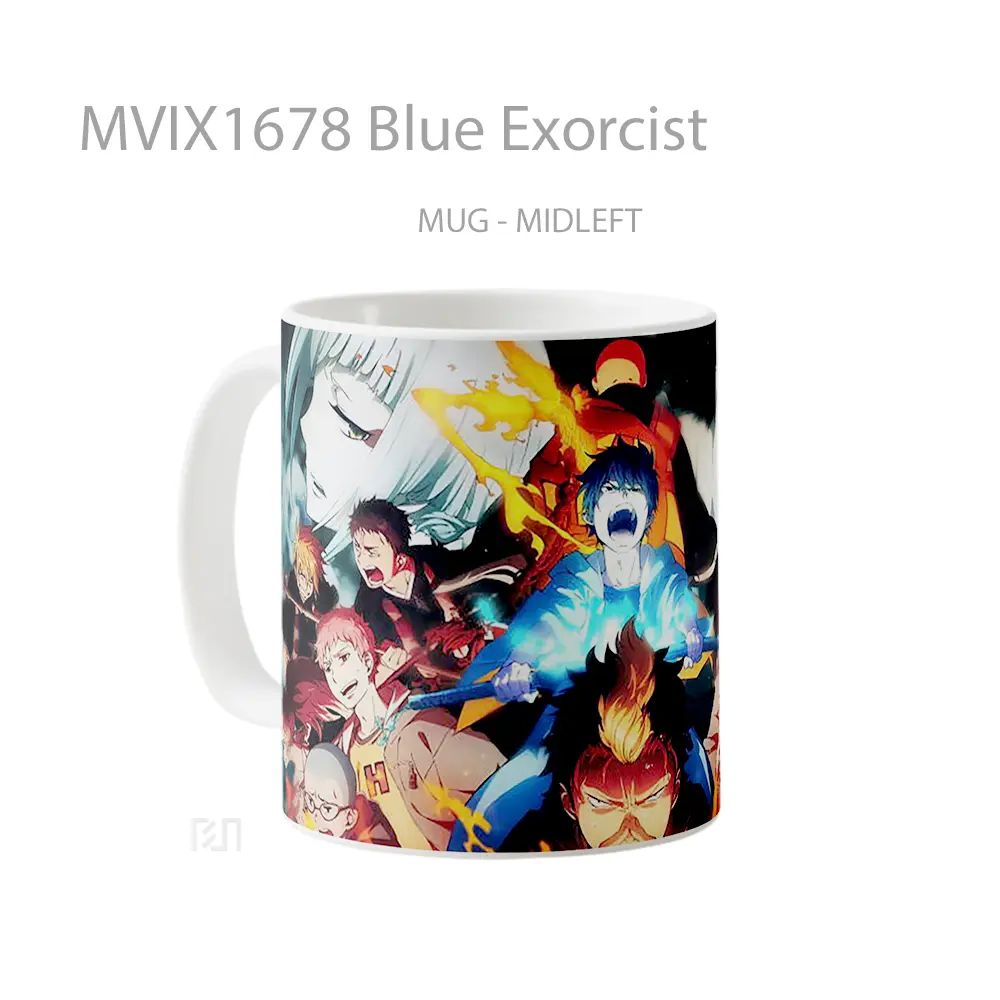 Mug Blue Exorcist Full Wrap Lanscape - All-side / Desain