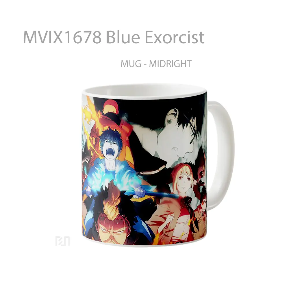Mug Blue Exorcist Full Wrap Lanscape - All-side / Desain