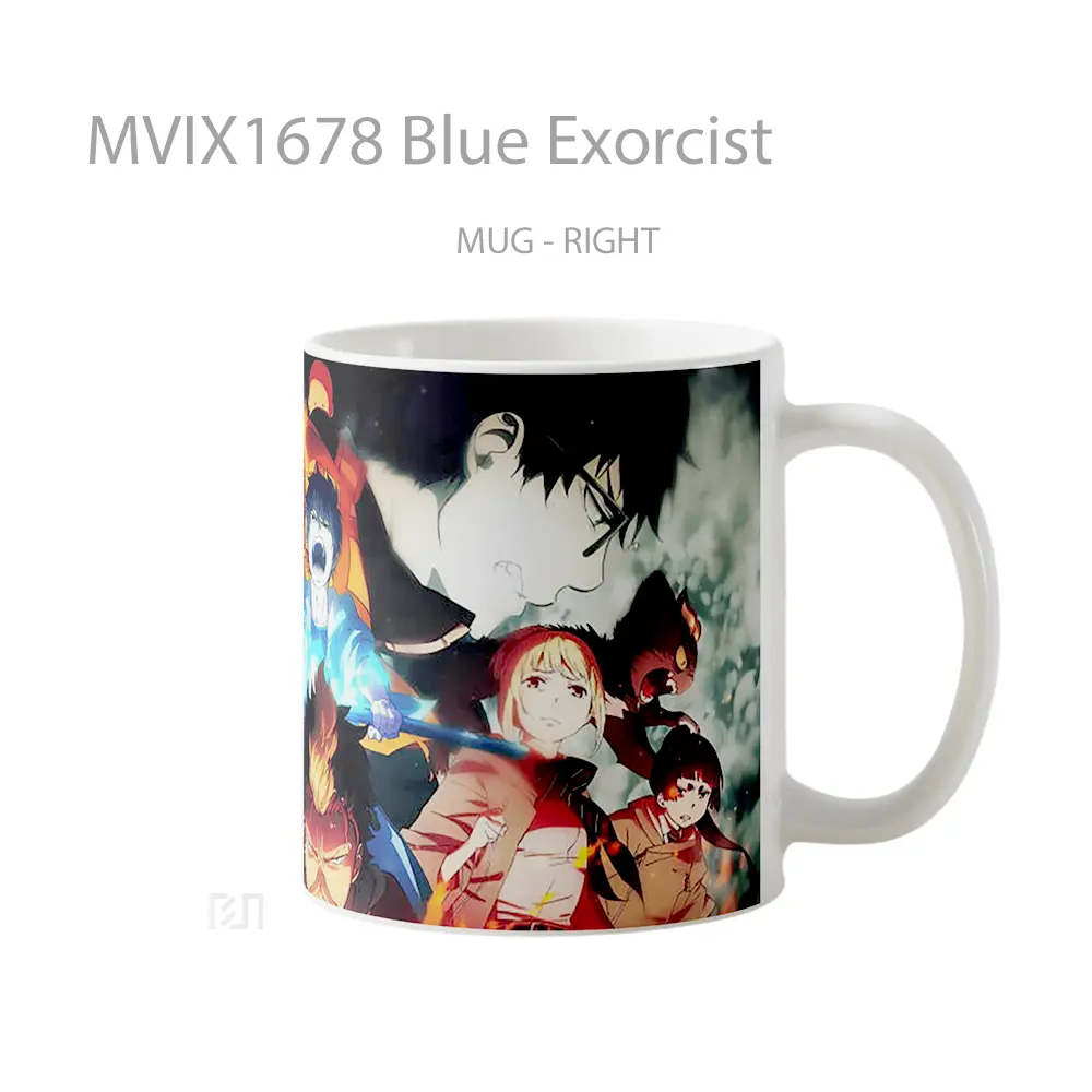 Mug Blue Exorcist Full Wrap Lanscape - All-side / Desain