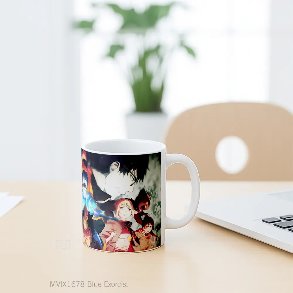Mug Blue Exorcist Full Wrap Lanscape - All-side / Desain