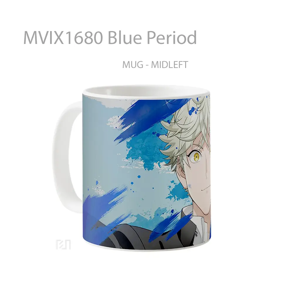 Mug Blue Period Full Wrap Lanscape - All-side / Desain