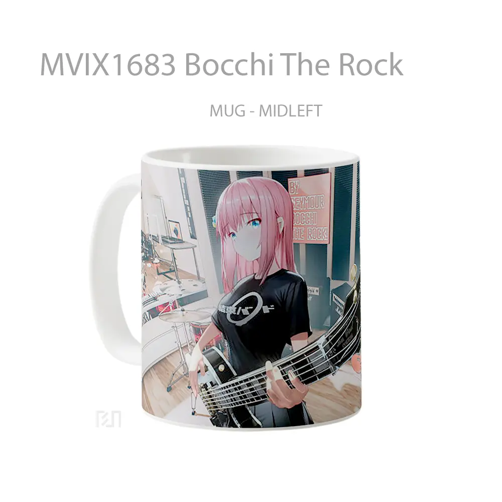 Mug Bocchi The Rock Full Wrap Lanscape - All-side / Desain
