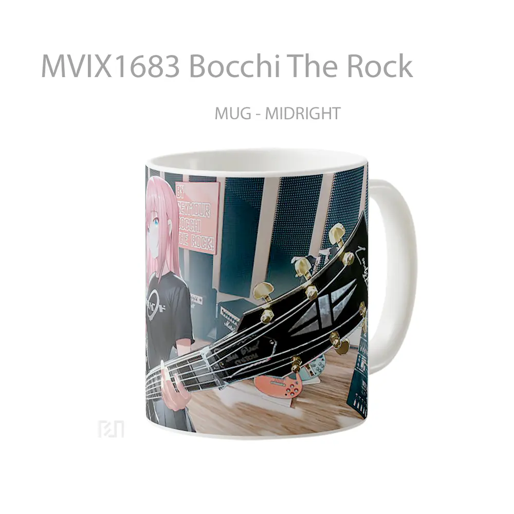 Mug Bocchi The Rock Full Wrap Lanscape - All-side / Desain
