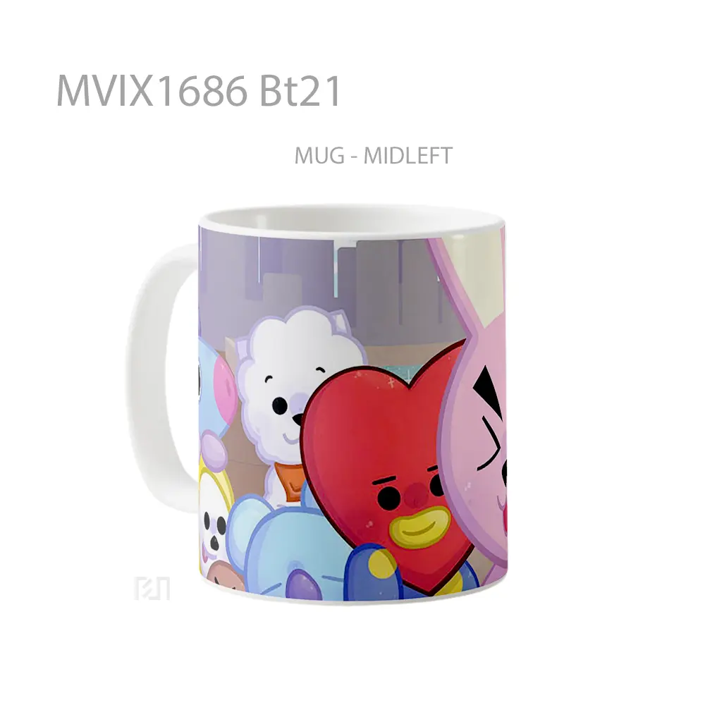 Mug Bt21 Full Wrap Lanscape - All-side / Desain