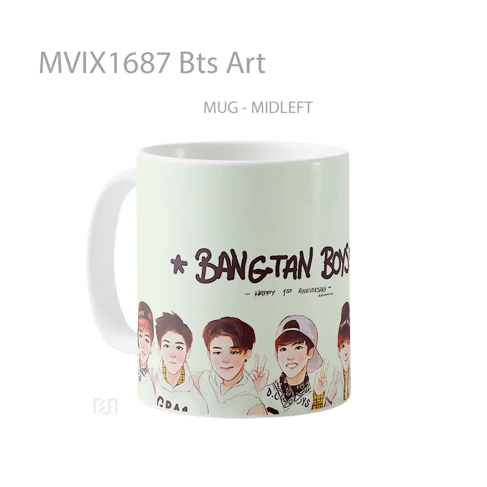 Mug Bts Art Full Wrap Lanscape - All-side / Desain