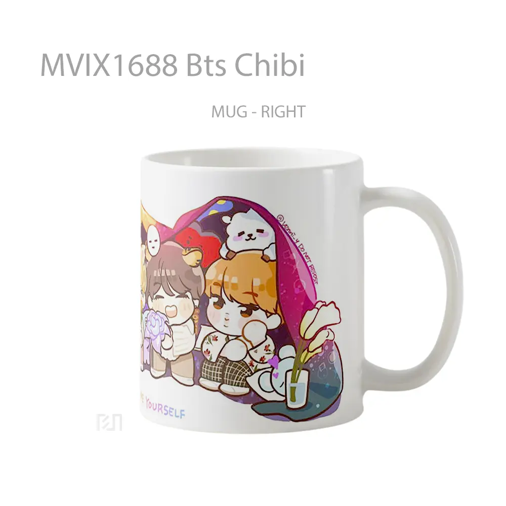 Mug Bts Chibi Full Wrap Lanscape - All-side / Desain