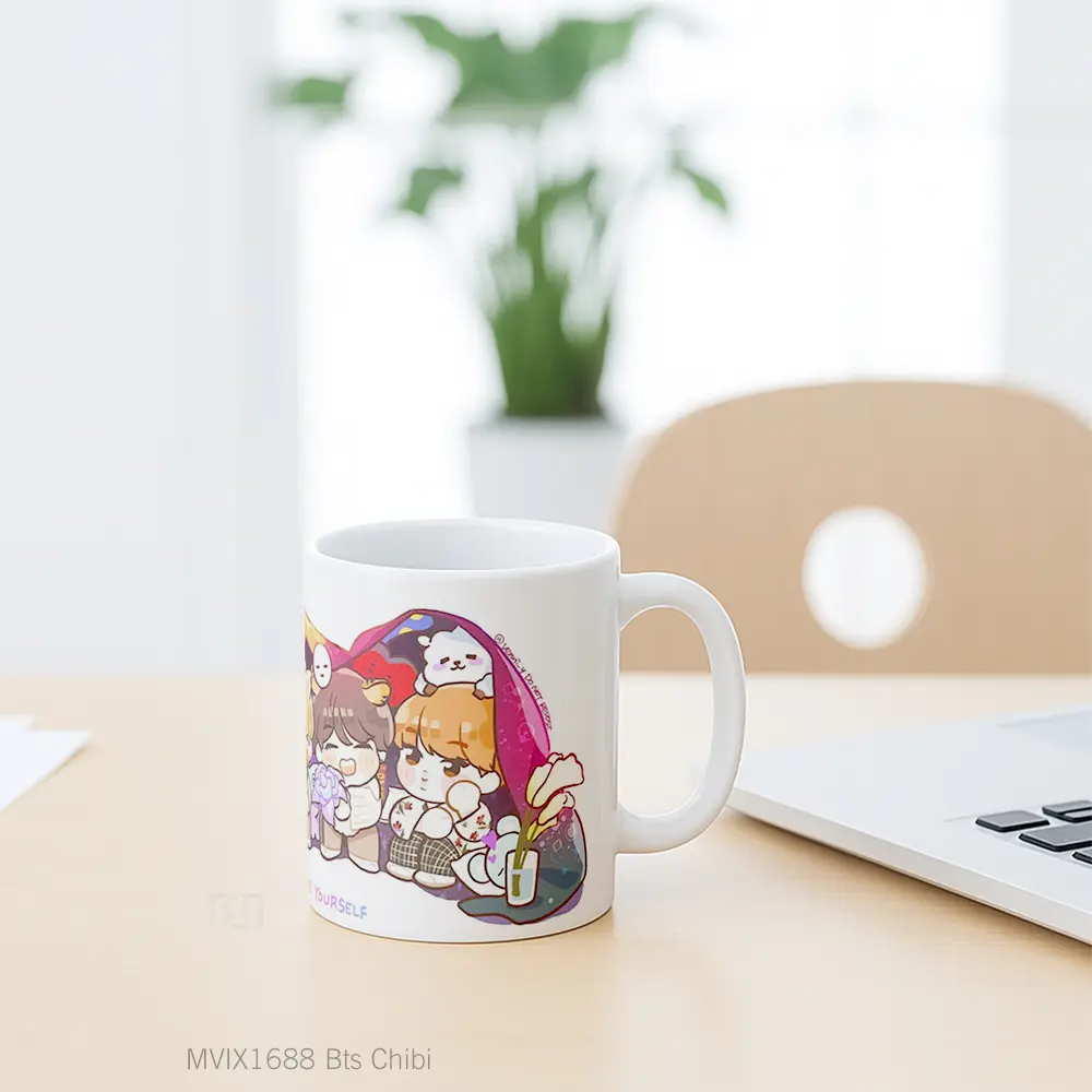 Mug Bts Chibi Full Wrap Lanscape - All-side / Desain