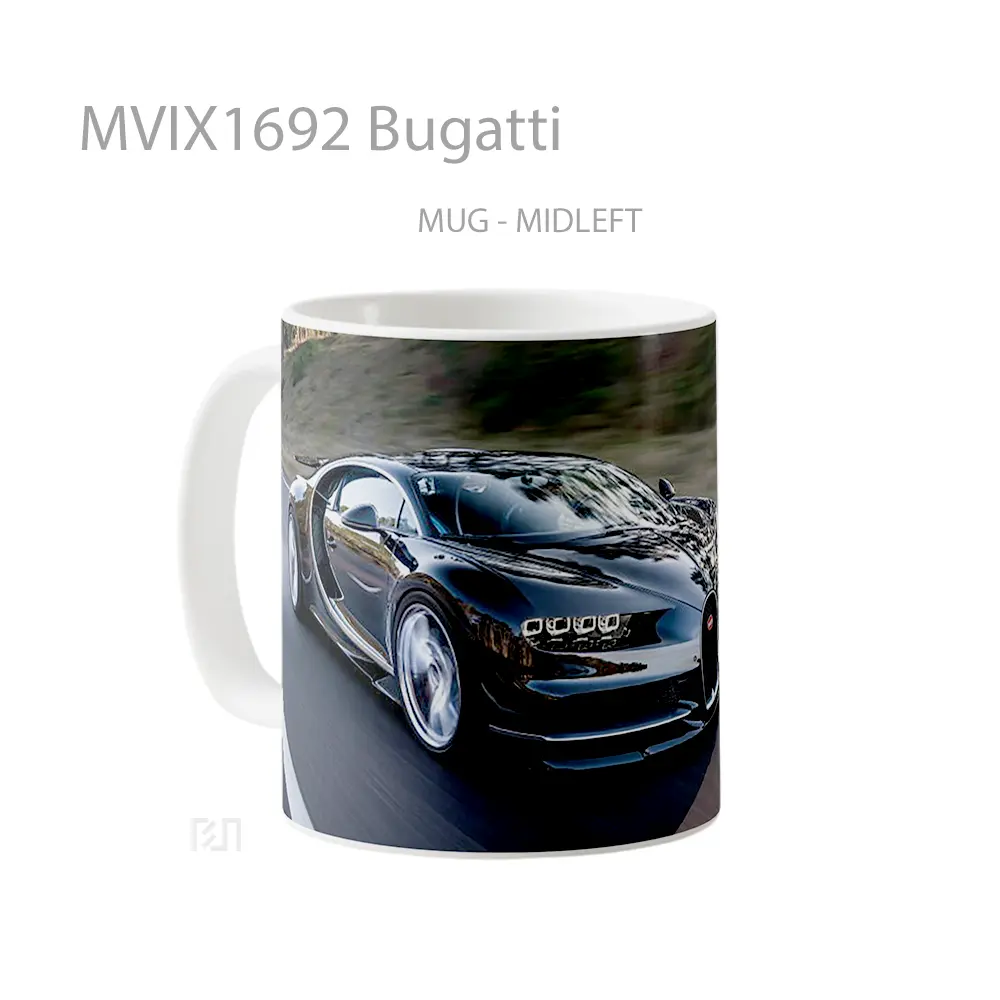 Mug Bugatti Full Wrap Lanscape - All-side / Desain