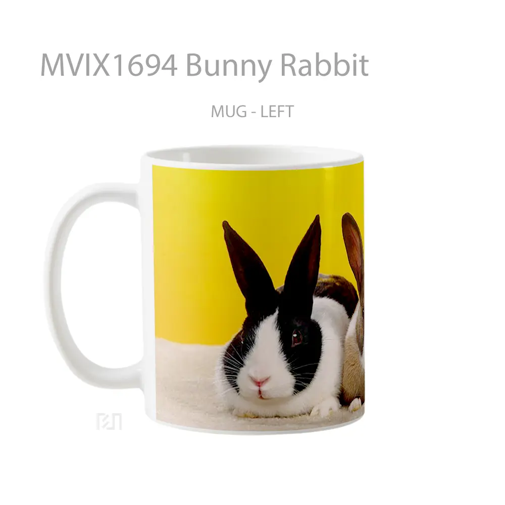 Mug Bunny Rabbit Full Wrap Lanscape - All-side / Desain