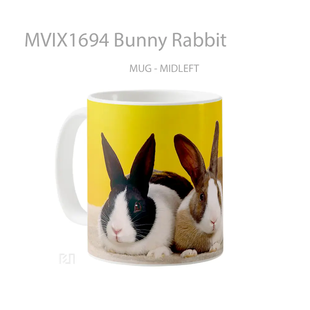 Mug Bunny Rabbit Full Wrap Lanscape - All-side / Desain