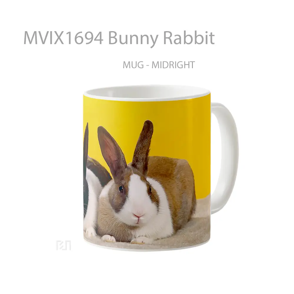 Mug Bunny Rabbit Full Wrap Lanscape - All-side / Desain