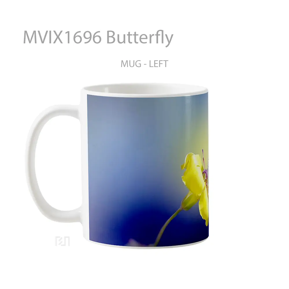 Mug Butterfly Full Wrap Lanscape - All-side / Desain