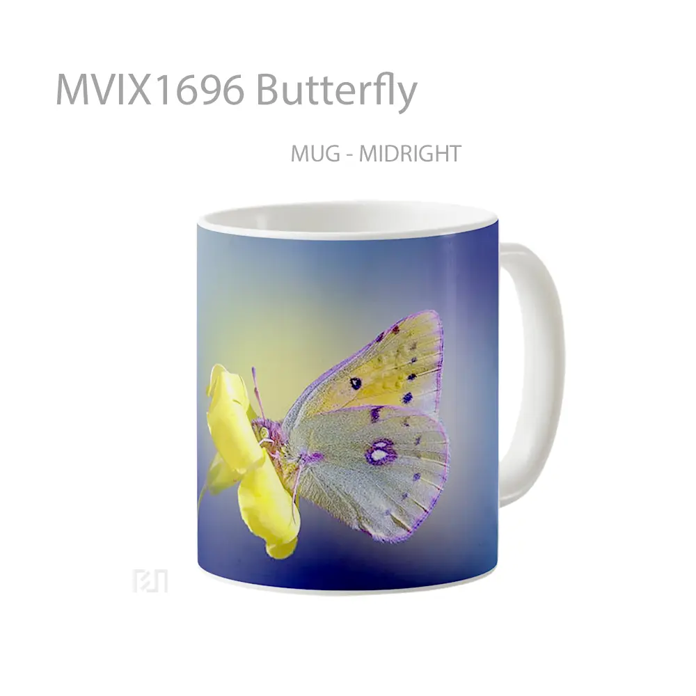 Mug Butterfly Full Wrap Lanscape - All-side / Desain