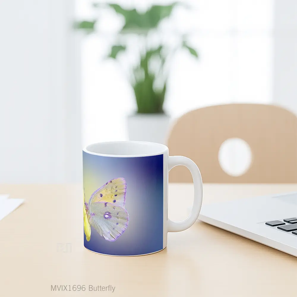 Mug Butterfly Full Wrap Lanscape - All-side / Desain